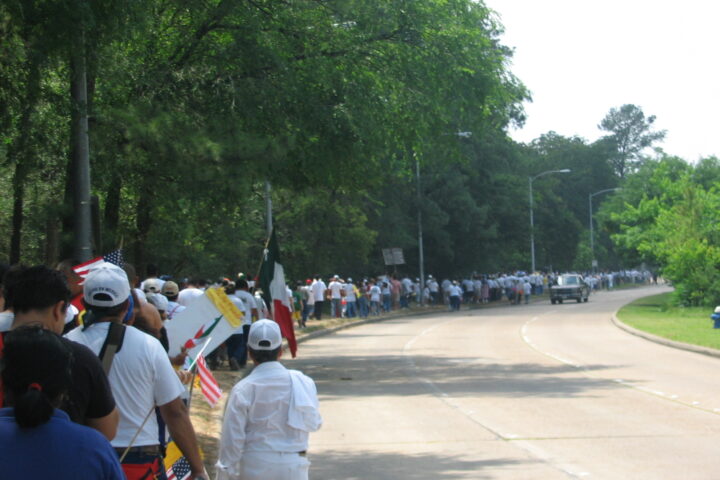 Long Line of Immigration Protesters