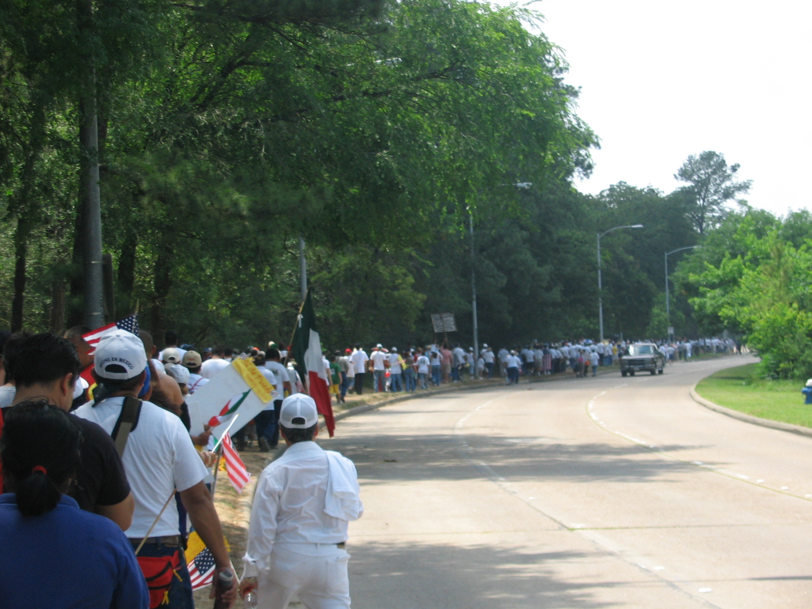 Long Line of Immigration Protesters