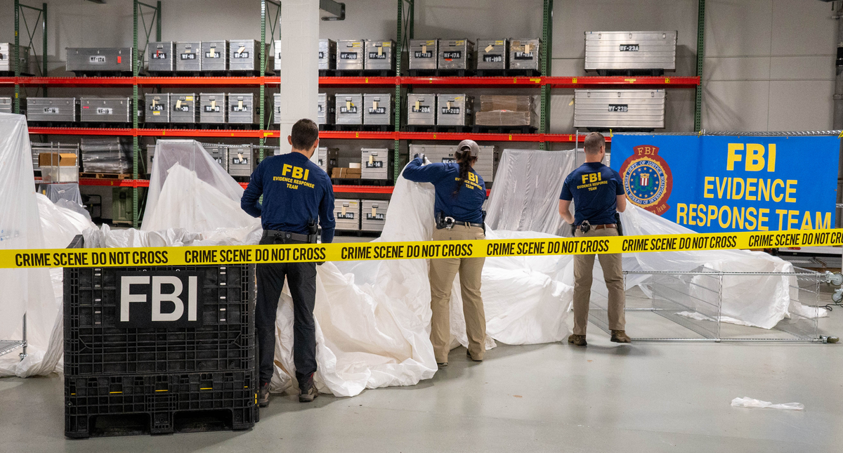 FBI processing a crime scene